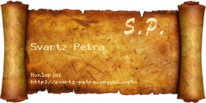Svartz Petra névjegykártya